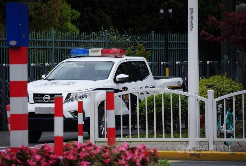 图为中国上海市公安车辆。(中央社档案照片) 图为中国上海市公安车辆。(中央社档案照片)