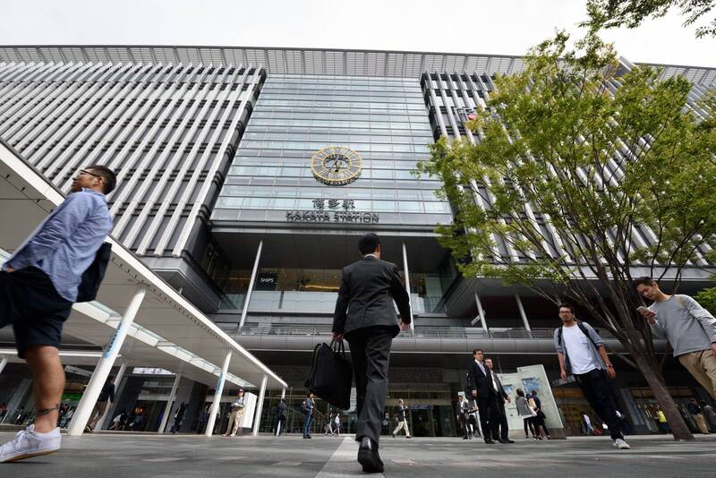 日本福冈县博多车站，示意图。（彭博）