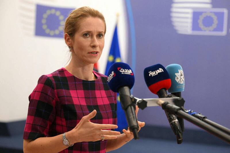 欧盟外交暨安全政策高级代表卡拉斯表示,欧盟15日可望就对俄新一轮制裁达成共识。(法新社) 欧盟外交暨安全政策高级代表卡拉斯表示,欧盟15日可望就对俄新一轮制裁达成共识。(法新社)