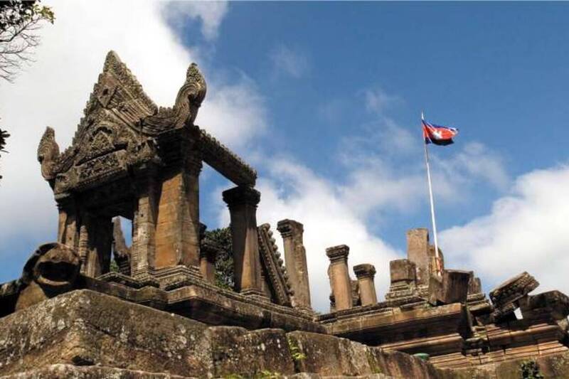 柬埔寨普里維希印度教神廟（Preah Vihear temple，又稱「柏威夏寺」）為泰柬邊境主權爭議的核心象徵，歷來數度引發軍事衝突與外交爭端。（美聯社資料照）