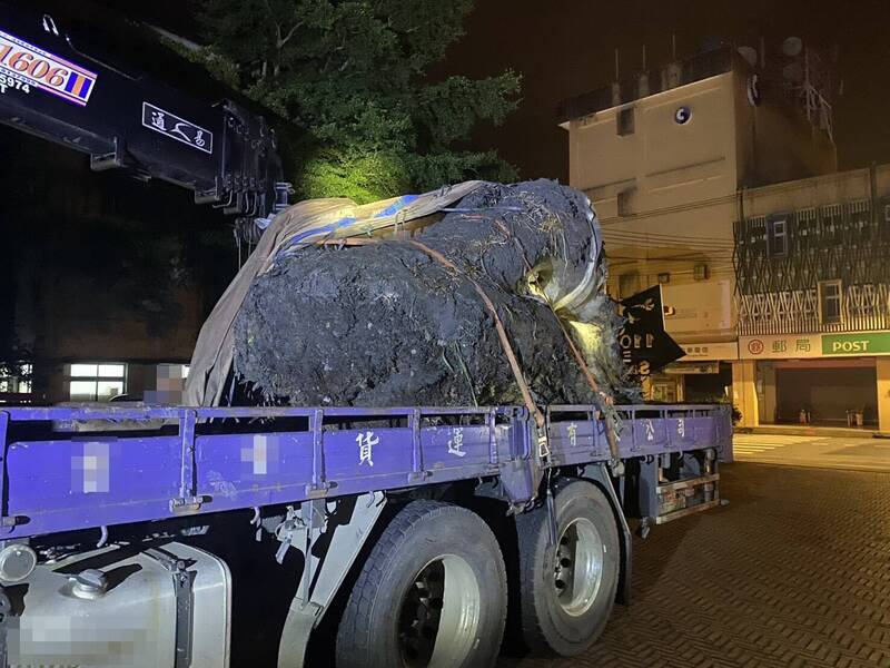 宜蘭縣三星分局與林業單查獲山老鼠,當場查扣珍貴台灣扁柏,重達2268公斤。(警方提供) 宜蘭縣三星分局與林業單查獲山老鼠,當場查扣珍貴台灣扁柏,重達2268公斤。(警方提供)